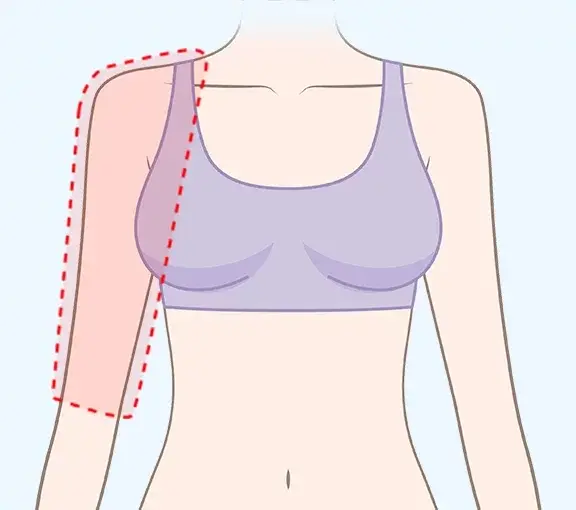 Arm that appears evenly thick