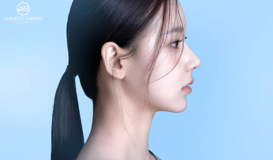 Side Profile of Patient After Asian Rhinoplasty in Korea at a Government-Certified Hospital