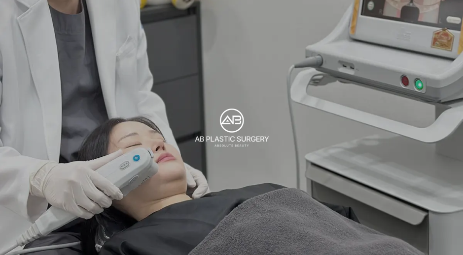 Skin care and skin booster treatment performed with a medical device at AB Plastic Surgery Korea
