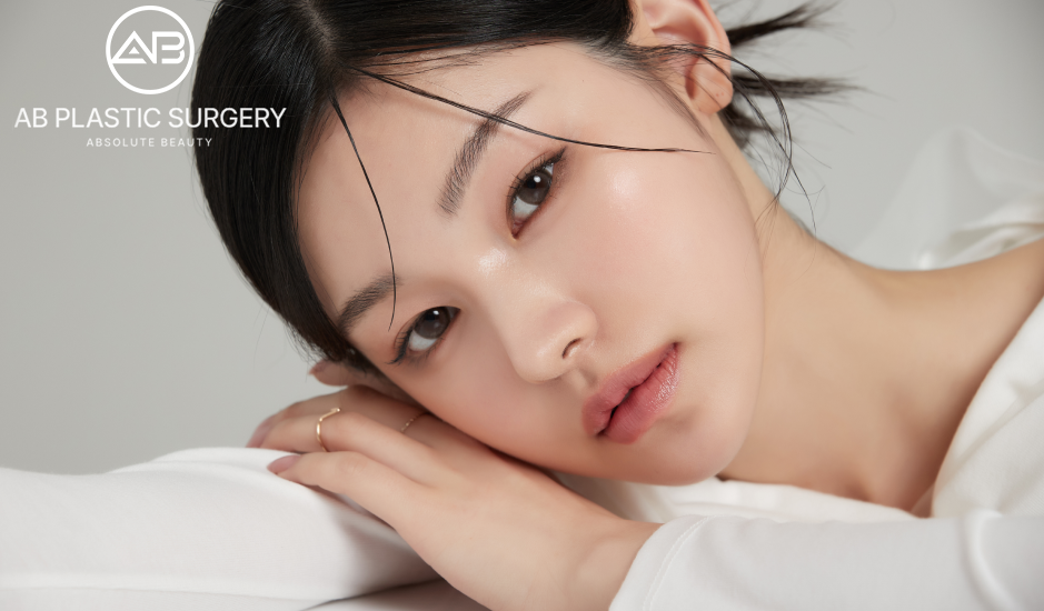AB美容外科でエラ整形と輪郭整形を受けた女性モデルのビフォーアフターイメージ