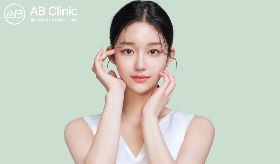 肌の奥から輝くようなハリ肌女性 – スキンブースター施術後の効果を表現したビジュアル