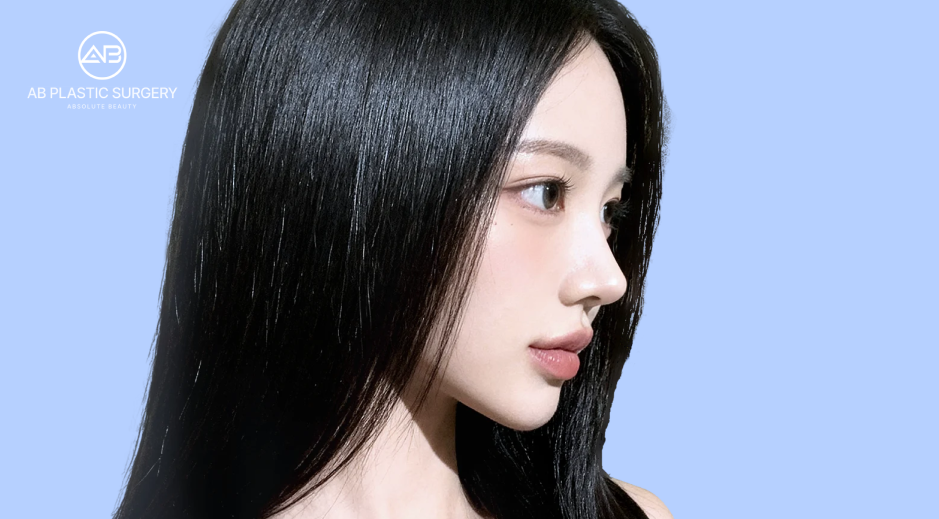 口ゴボによる口元の突出感が少なく、鼻先・唇・顎のバランスが整った理想的なEラインをイメージした女性の横顔
