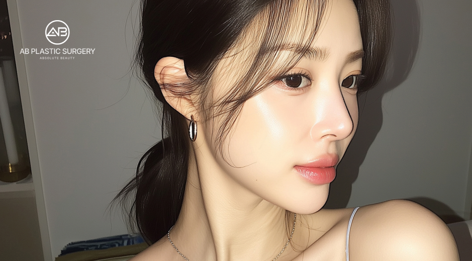 AB美容外科韓国で韓国美容ツアーを利用する日本人に人気の、自然な鼻整形デザインをイメージした女性の横顔