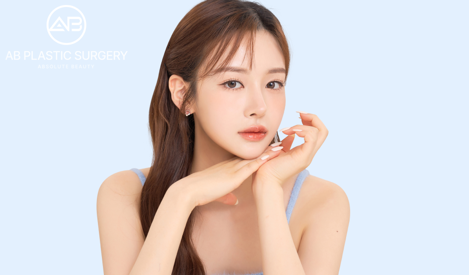 ภาพนางแบบหญิงใบหน้าเรียวหลังศัลยกรรมโหนกแก้ม