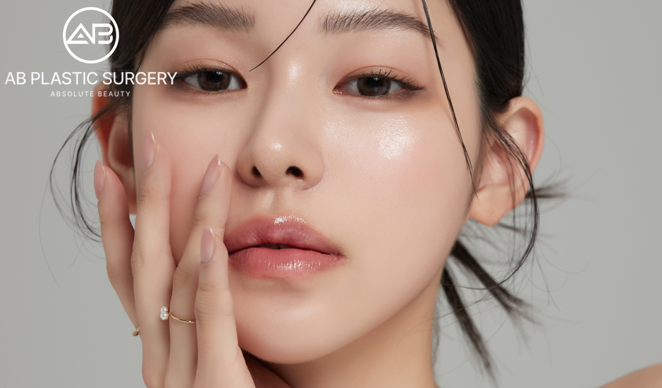 ภาพผู้หญิงทรงจมูกหยดน้ำ ปลายจมูกกลมมนเล็กน้อย ดูอ่อนหวานเป็นธรรมชาติ เหมาะกับคนเอเชีย ศัลยกรรมเสริมจมูกสไตล์เกาหลี โรงพยาบาลศัลยกรรมAB