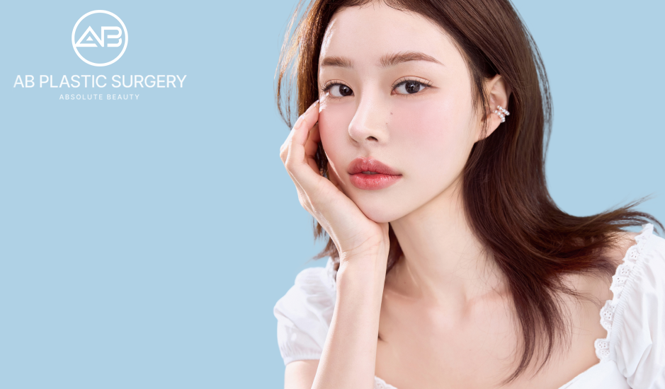 Gương mặt nữ giới sau khi chỉnh hình mũi diều hâu tại Bệnh viện thẩm mỹ AB Hàn Quốc – sống mũi hài hòa, đường nét mềm mại và thanh thoát